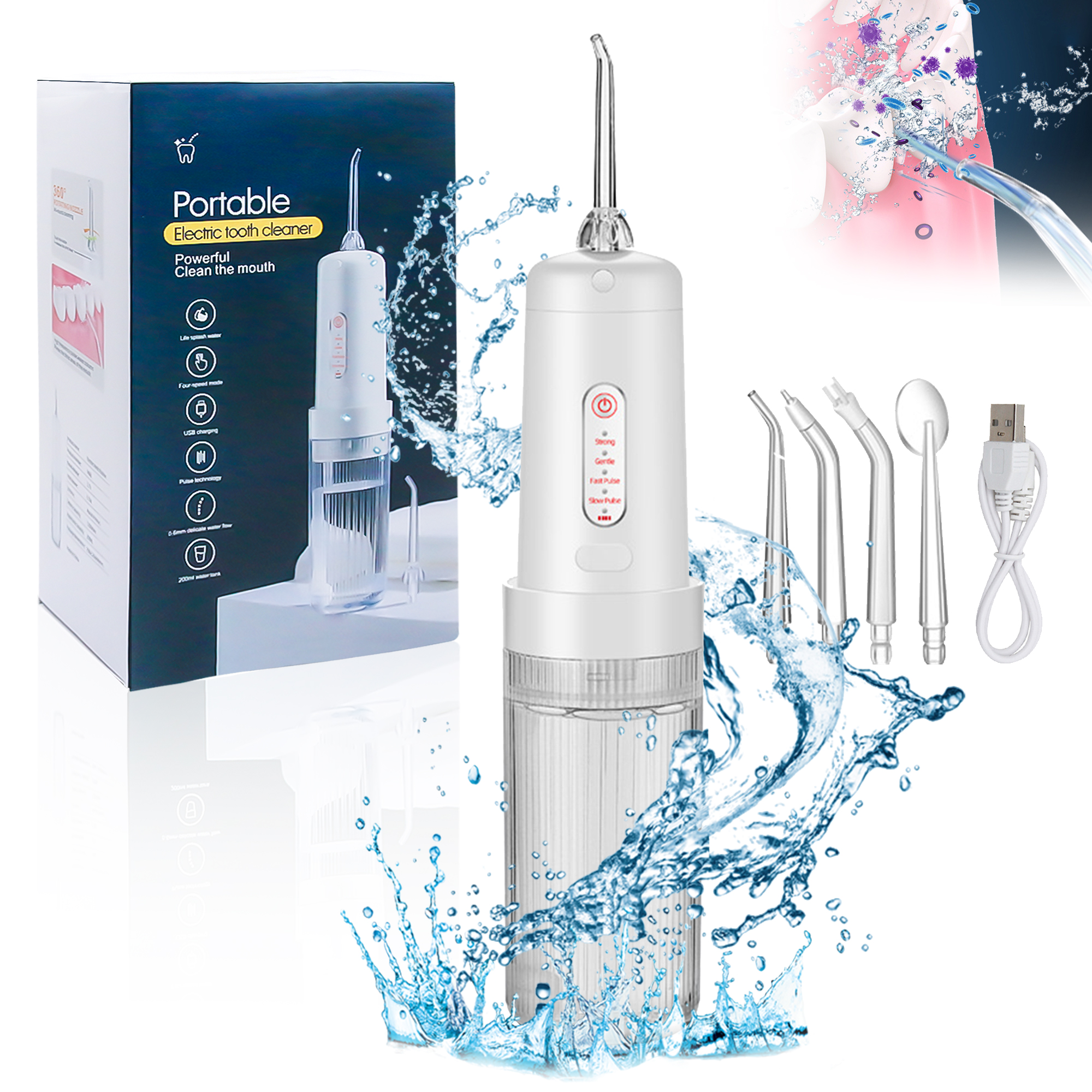Genkent Water Flossers, Rechargeable Cordless Dental Oral Irrigator