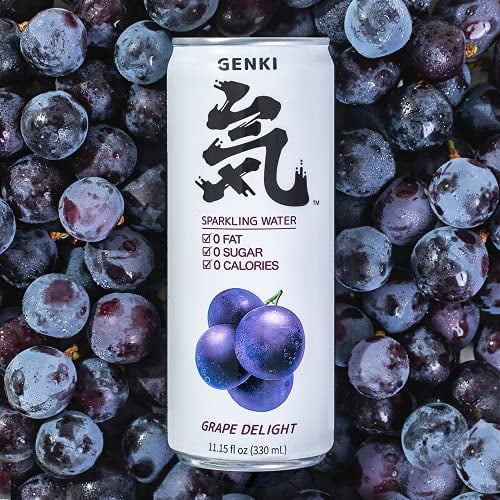 Genki Forest Sparkling Water Grape Delight Flavor 11.15 fl. oz. Can