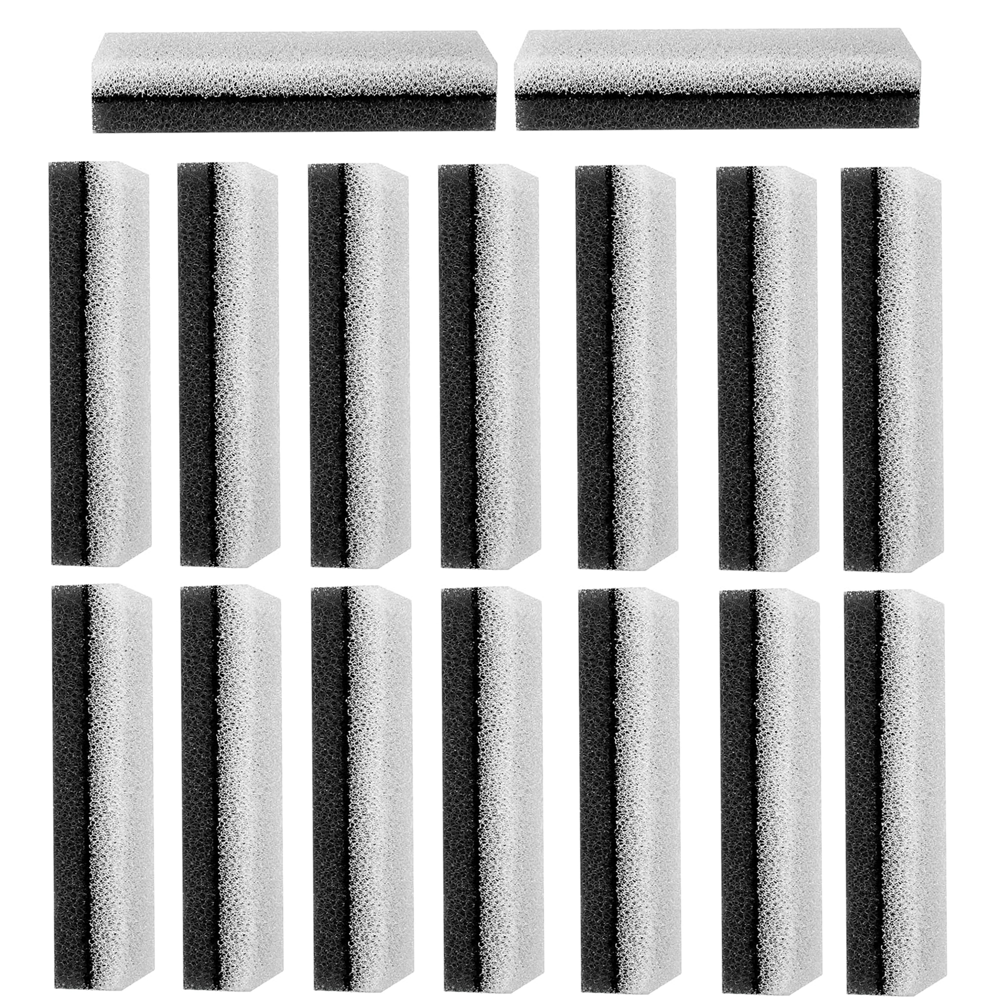 Genligt 16 Pack Activated Carbon Sponges Foam Filters, for WF020 Cat Water Fountain Filters, Automatic Pet Fountain Filter Replacement