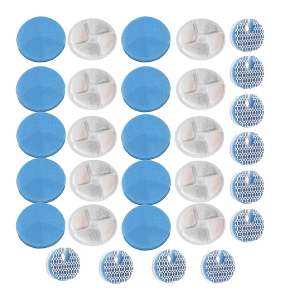 Genligt 30 Pack Activated Carbon Sponges Foam Filters, for 67OZ/2L Homtyler Stainless Steel Automatic Cat Water Fountain Filters