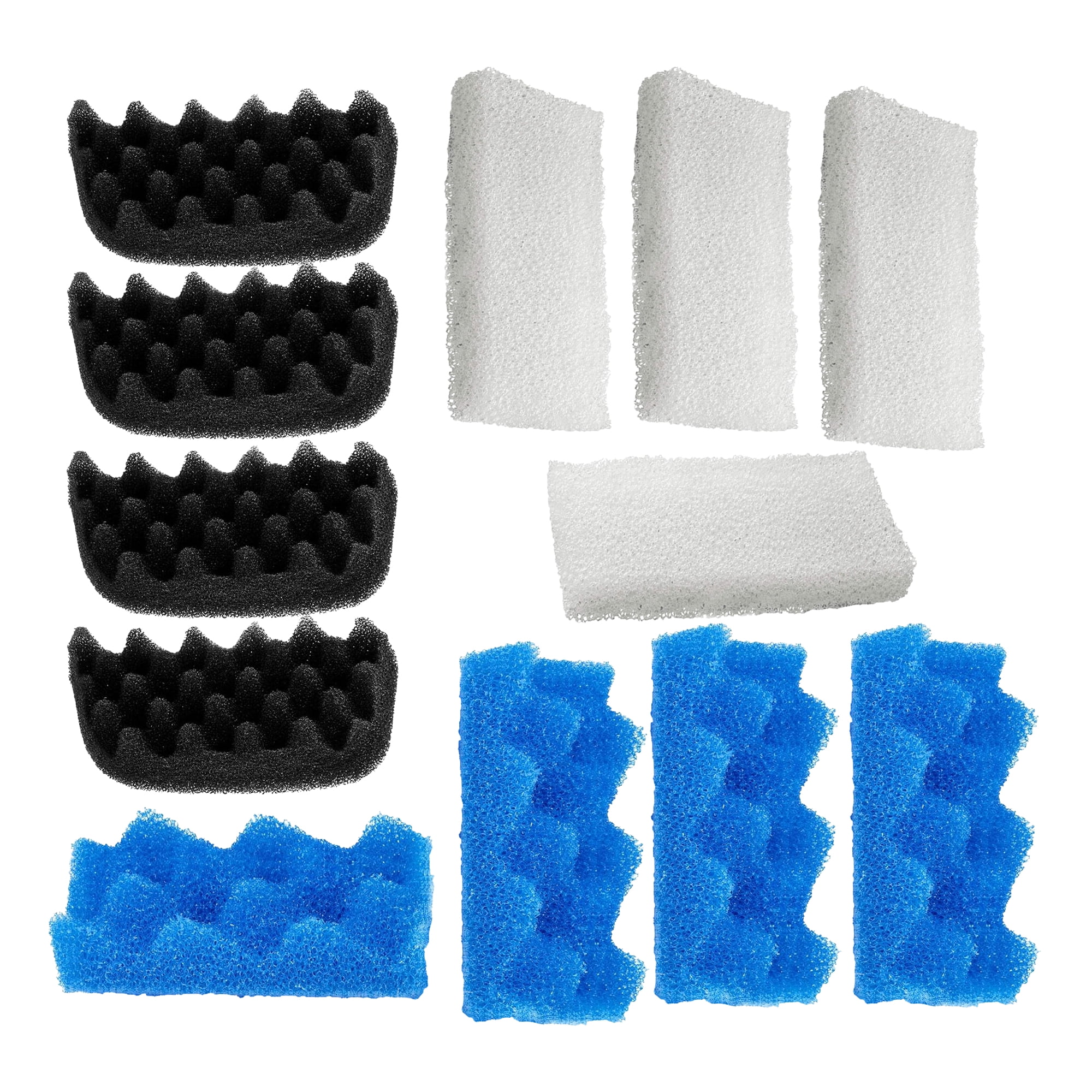 Genligt Aquarium Bio Sponge Foam Max Filter Pads Pack Compatible with Fluval 106, 107, 12 Pack