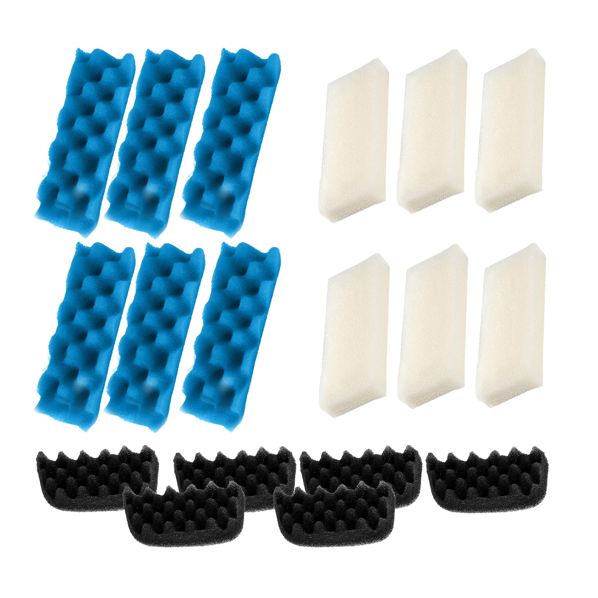 Genligt Aquarium Bio Sponge Foam Max Filter Pads Pack Compatible with Fluval 206, 207, 18 Pack