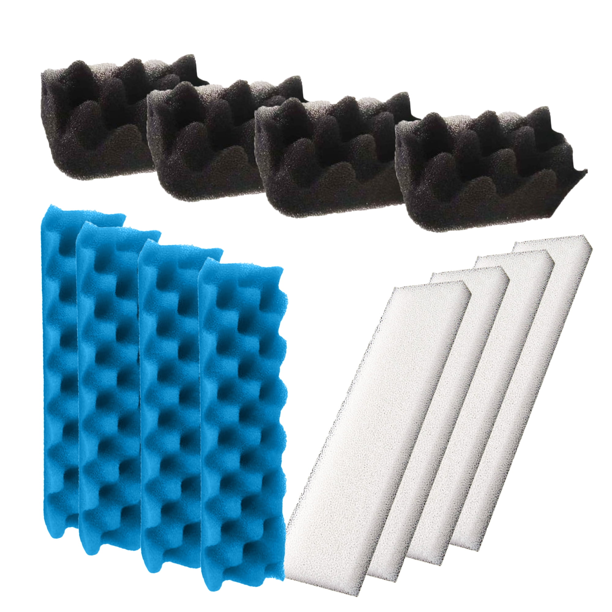Genligt Aquarium Bio Sponge Foam Max Filter Pads Pack Compatible with Fluval 406, 407, 12 Pack
