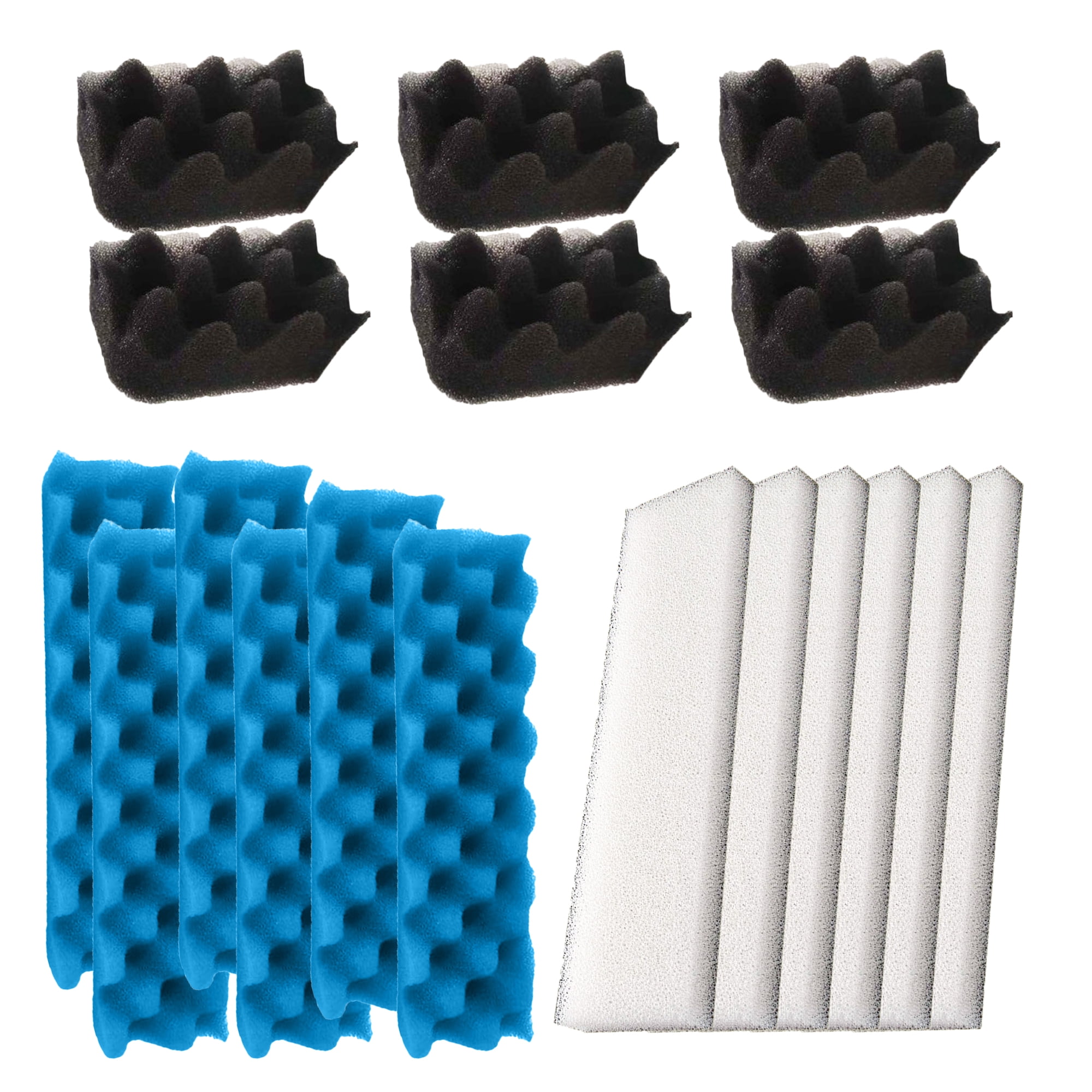 Genligt Aquarium Bio Sponge Foam Max Filter Pads Pack Compatible with Fluval 406, 407, 18 Pack