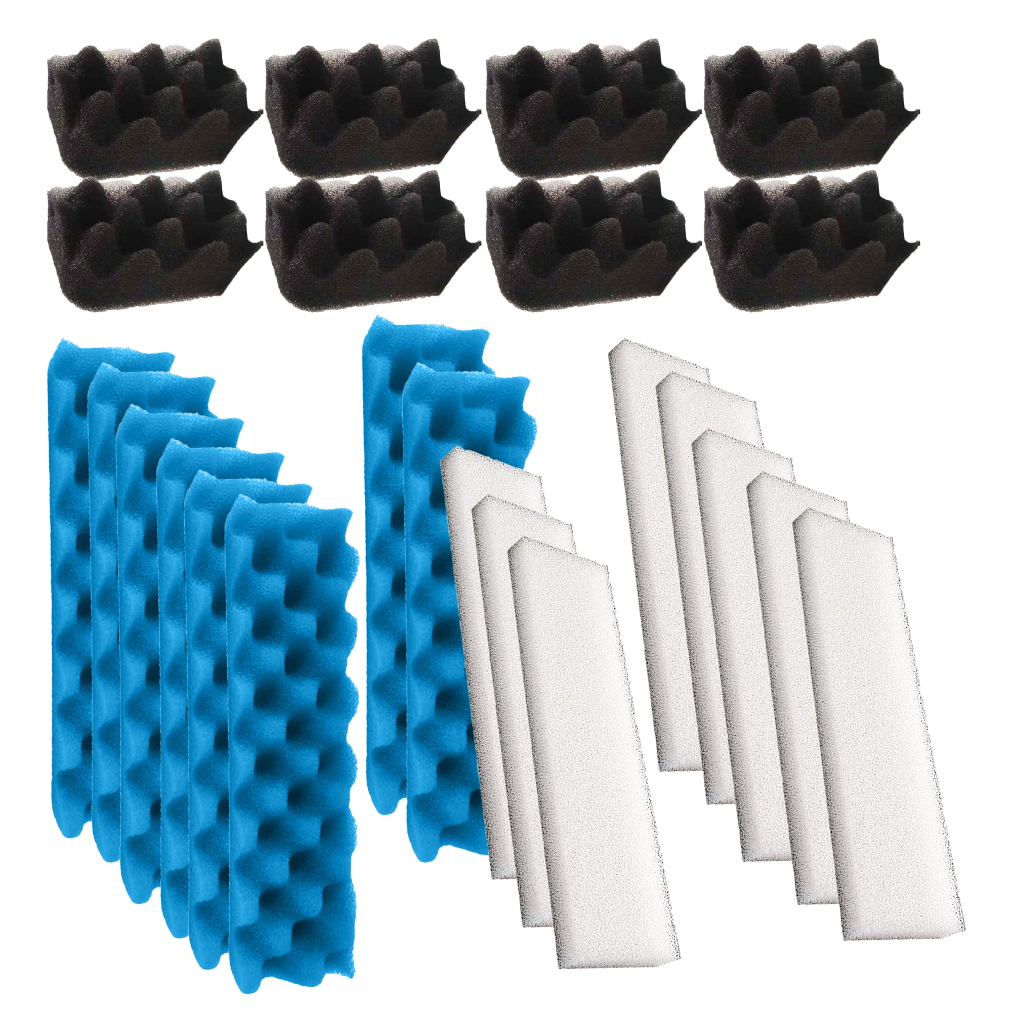 Genligt Aquarium Bio Sponge Foam Max Filter Pads Pack Compatible with Fluval 406, 407, 24 Pack