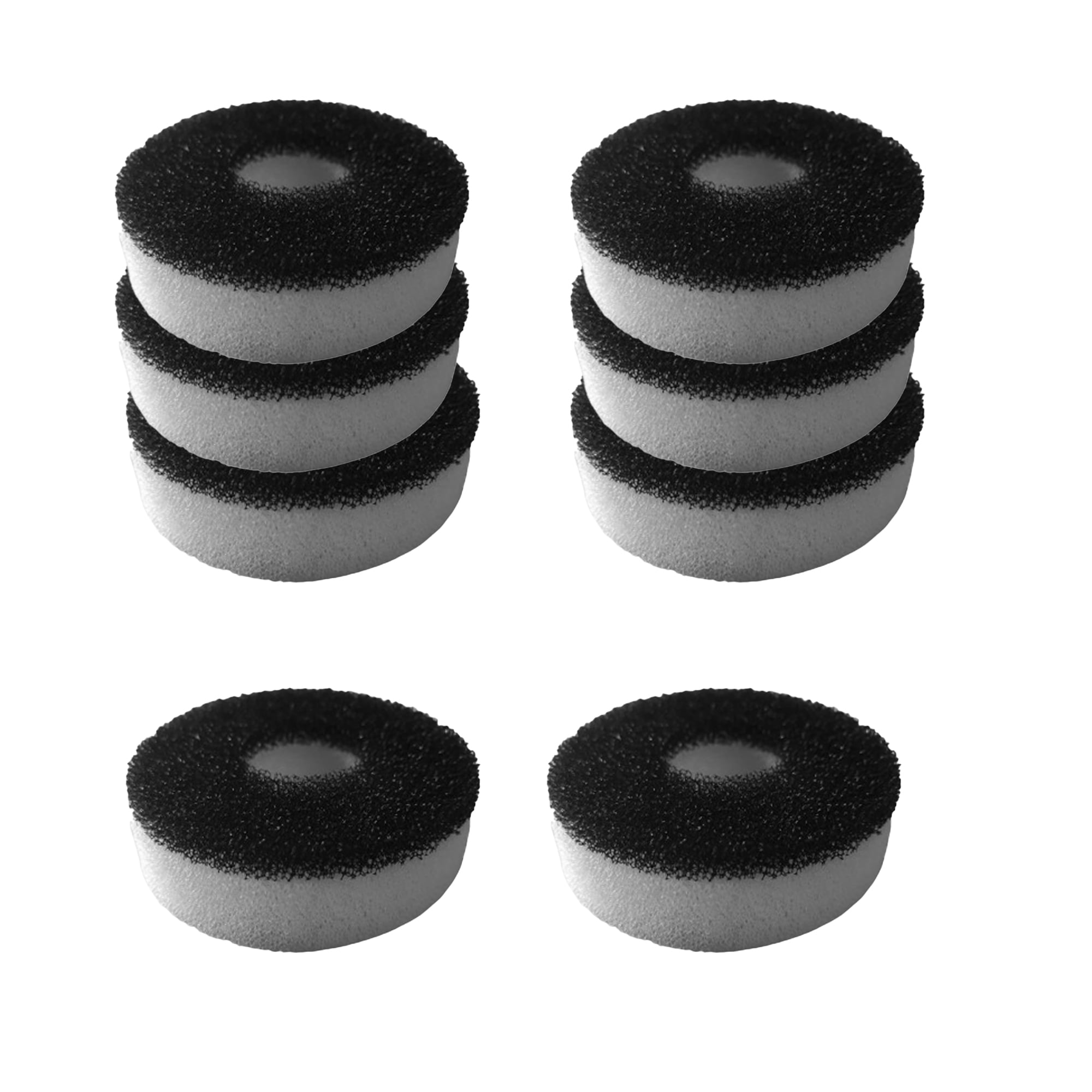 Genligt Replacement Aquarium Bio Sponge Foam Filter Pads Black Rings Suitable for Biorb Aquarium Filters, 16 Pack