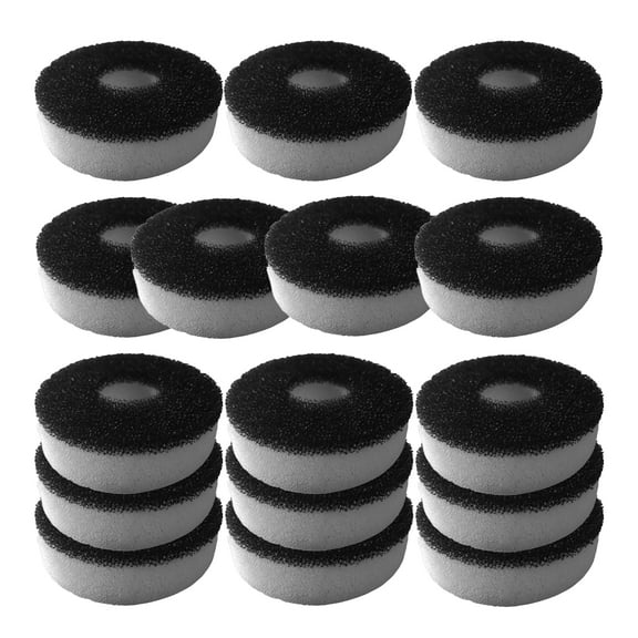 Genligt Replacement Aquarium Bio Sponge Foam Filter Pads Black Rings Suitable for Biorb Aquarium Filters, 32 Pack