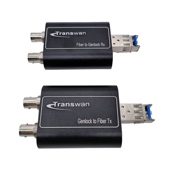 Genlock (CVBS/Blackburst/Tri-Level) Over Optic Fiber Extender 20 Km SMF Fiber, Mini Converter Sync Generator Supported