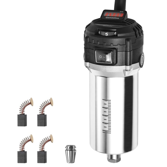 Genmitsu 710W CNC Compact Router, 65mm Spindle Motor with LCD Display, 6 Adjustable Speeds & ER11 Collet