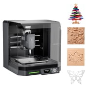 Genmitsu Cubiko CNC Router Machine with Enclosure Smart Desktop CNC Woodworking PCB Milling Machine with WiFi APP Auto Z-Probing Polishing Drawing