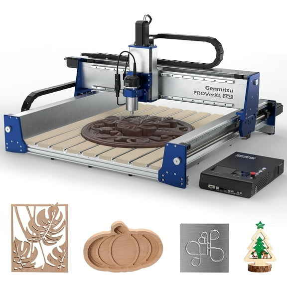 Genmitsu PROVerXL 2X2 CNC Router Machine, 2' x 2' CNC Machine with 710W Spindle, Closed-loop Stepper Motor, for Wood Metal Carving, WiFi & APP Supported, Work Area 26.76'' x 26.76'' x 4.44'