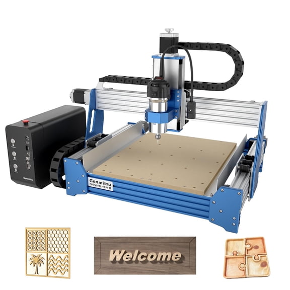 Genmitsu PROVerXL 4030S 3-Axis CNC Router Machine with 710W Spindle, Desktop Wood and Metal Milling Engraver with High Precision Linear Rails
