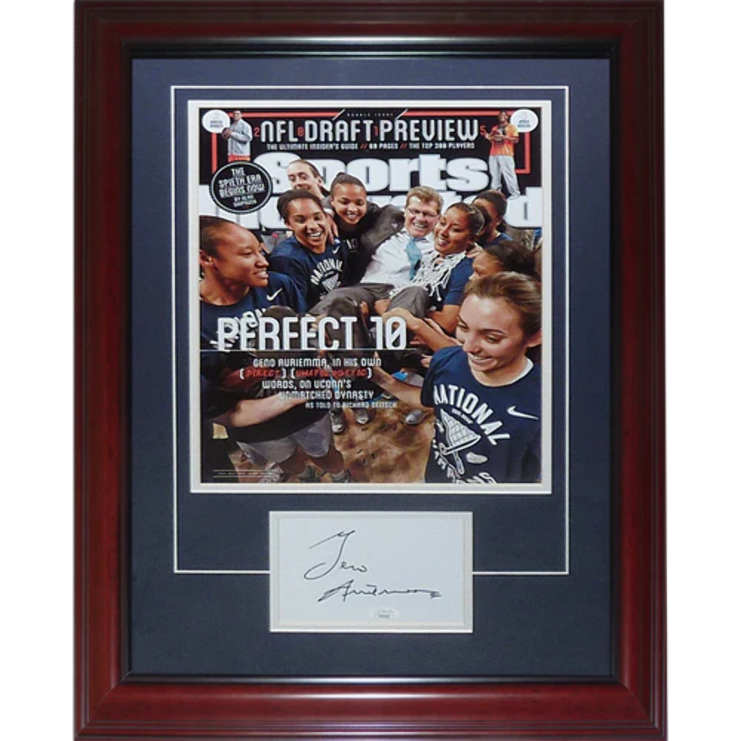 Geno Auriemma Autographed UCONN Huskies 11x14 Sports Illustrated Frame with Autograph JSA