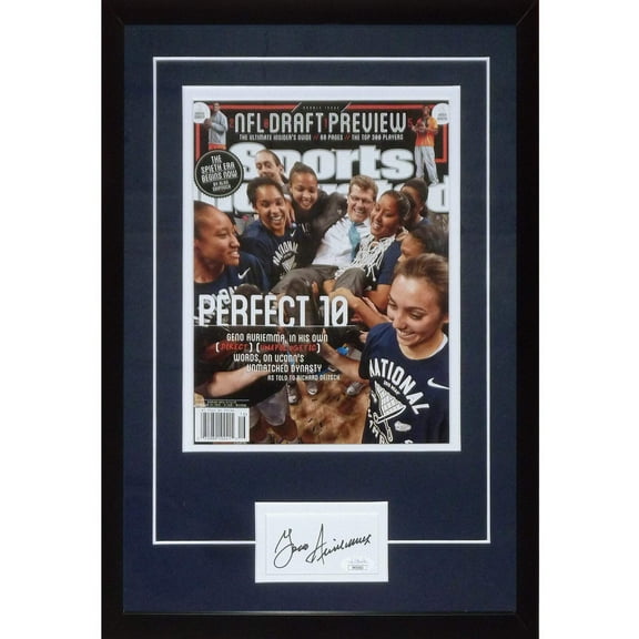 Geno Auriemma Autographed UCONN Huskies "Signature Series" Frame - JSA