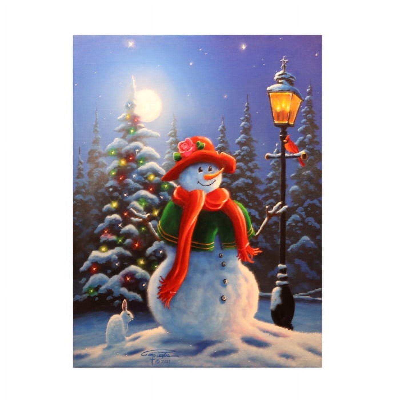 Geno Peoples 'Christmas With Friends' Canvas Art