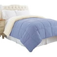 thumbnail image 1 of Genoa Queen Size Box Quilted Reversible Comforter, Blue & Cream, 1 of 1