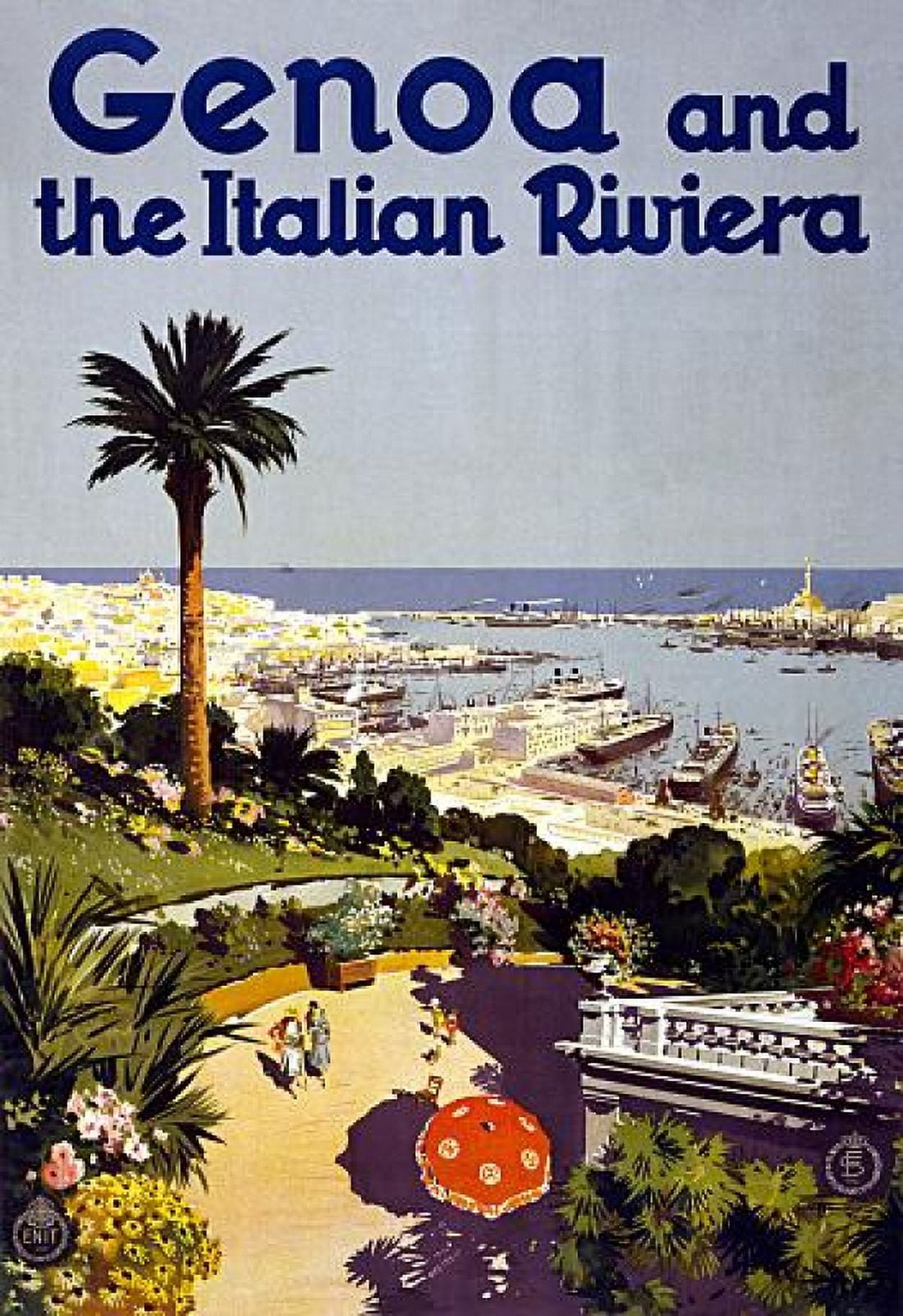 Genoa and The Italian Riviera Travel Canvas Art - (18 x 24)