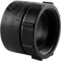 Charlotte Pipe Tray Plug Adapter 1.5 Thread ABS Fitting - 1-1/2 In.