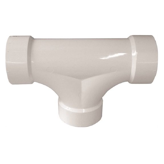 Genova 193724 2-Way Cleanout Tee, PVC, White