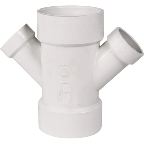 Genova Products Double Wye PVC DWV Fitting - 3 In. x 1-1/2 In.