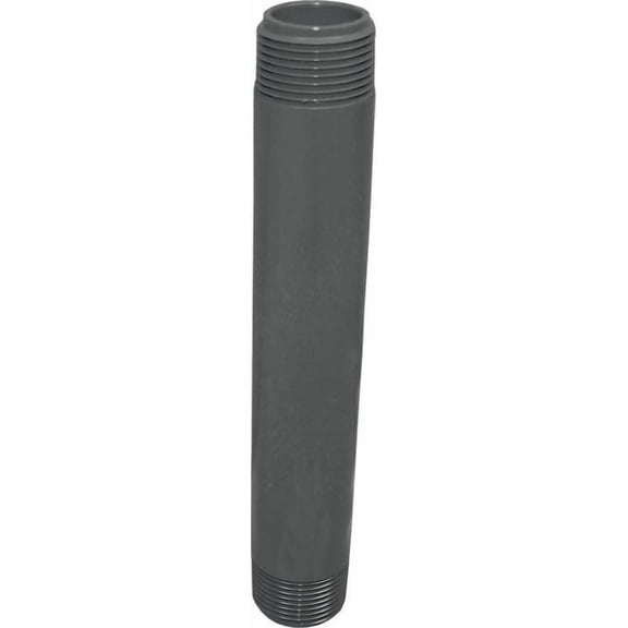 GENOVA 300 Series 383080D Pipe Nipple, 1/2 in MIP, 8 in L, Gray