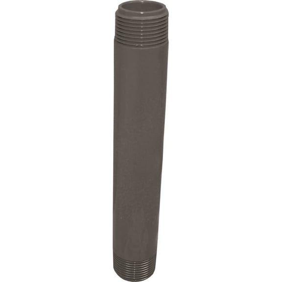 GENOVA P-12-8 Pipe Nipple, 1/2 in, PVC, SCH 80 Schedule, 8 in L