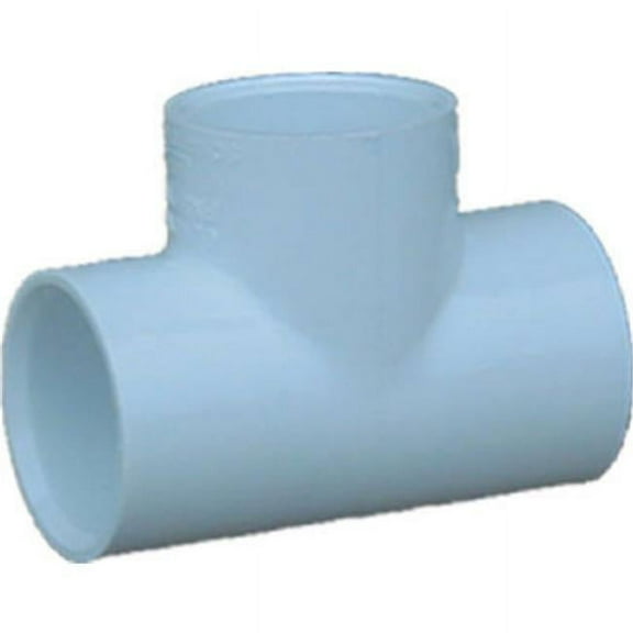Genova Products PVC Fitting Tee - Durable, White - 1.25" x 2.13" x 2"