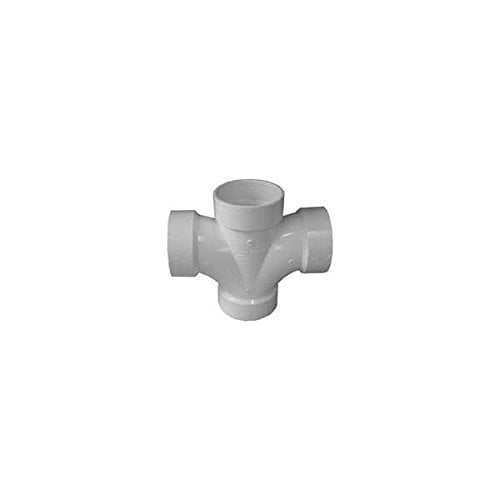 Genova Products Double Sanitary Tee DWV Pipe Fitting - Pack of 6, Size 2, Multicolor