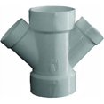 thumbnail image 1 of Genova 73442 4 x 2 in. Reducing Double Wye Pipe Fitting, White, 1 of 1