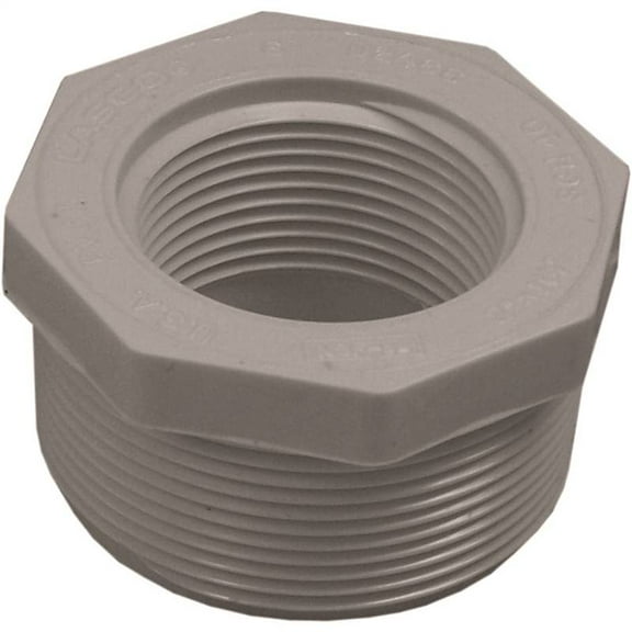 Lasco Fittings Inc PVC Reducing Bushing, pvc reducer bush - Easy Installation - 2" x 1-1/4", White