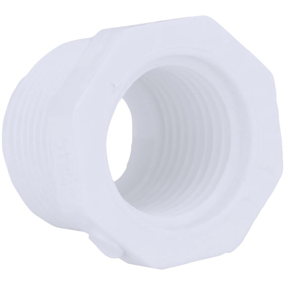 Lasco Fittings Inc PVC Reducing Bushing, pvc reducer bush - Easy Installation - 2" x 1-1/4", White