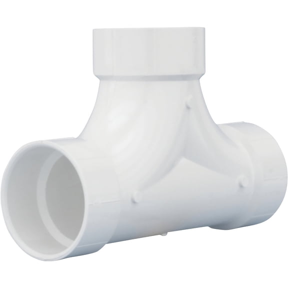 Genova Products 71633 2-Way Cleanout Tee Pipe Fitting, 3"