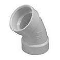 thumbnail image 1 of Genova Products 73620 2" Sch. 40 PVC-DWV 45 Sanitary Elbows, 1 of 1
