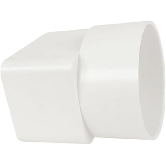 Genova Products V-1703 2 x 3 x 3 in. PVC Downspout Adapter