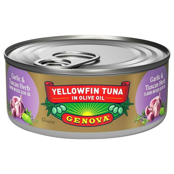 Genova Premium Yellowfin Tuna in Garlic and Tuscan Herb Infused Olive Oil 5 oz