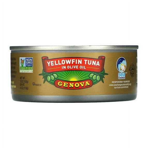 Genova, Yellowfin Tuna In Olive Oil, 5 oz Pack of 2