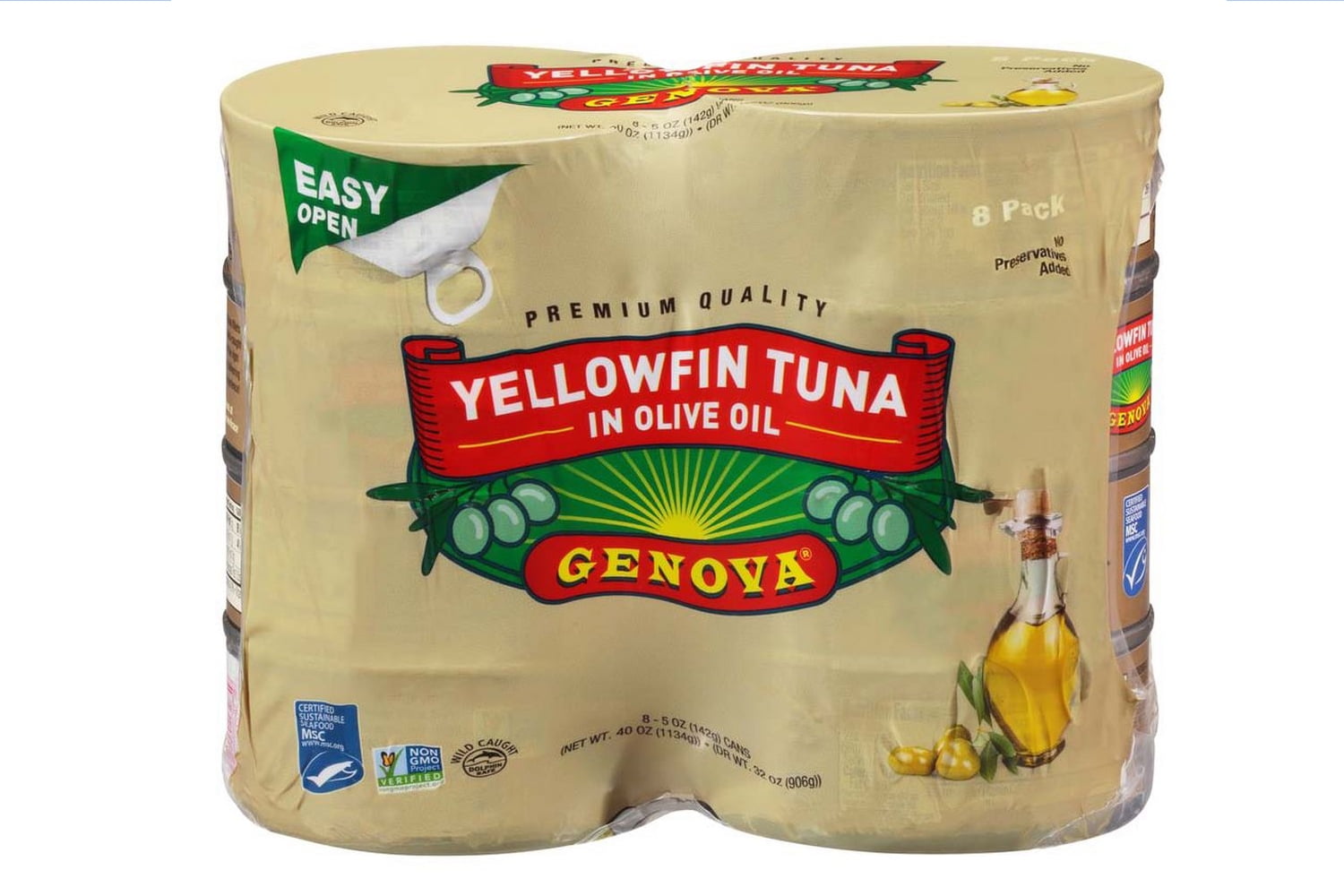 Genova Yellowfin Tuna in Olive Oil, 8 pk./5 oz.