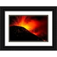 thumbnail image 1 of Genovese, Simone 18x13 Black Ornate Wood Framed with Double Matting Museum Art Print Titled - Eruption By Night, 1 of 4