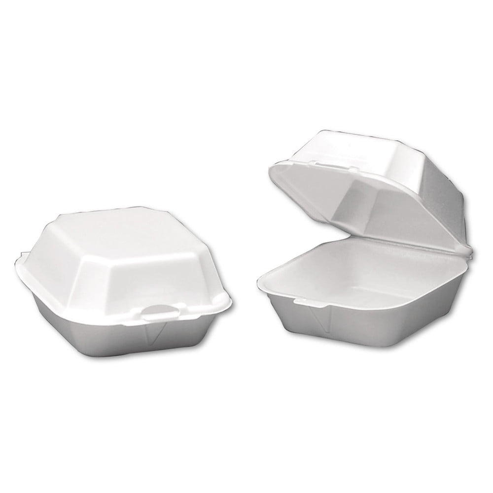 Genpak Foam Carryout Containers, 9 1/5 x 6 1/2 x 3, White, 100/Bag, 2  Bags/Carton (20500)