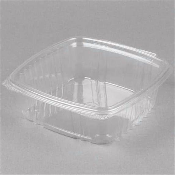 Genpak AD48 48 oz Apet Plastic Hinged Deli Container, Clear - Case of 200