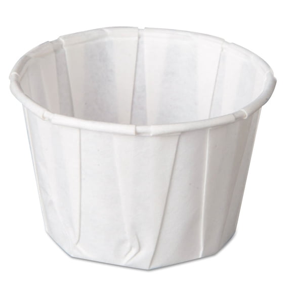 Genpak F200 PEC 2 oz Pleated Portion Cup, White