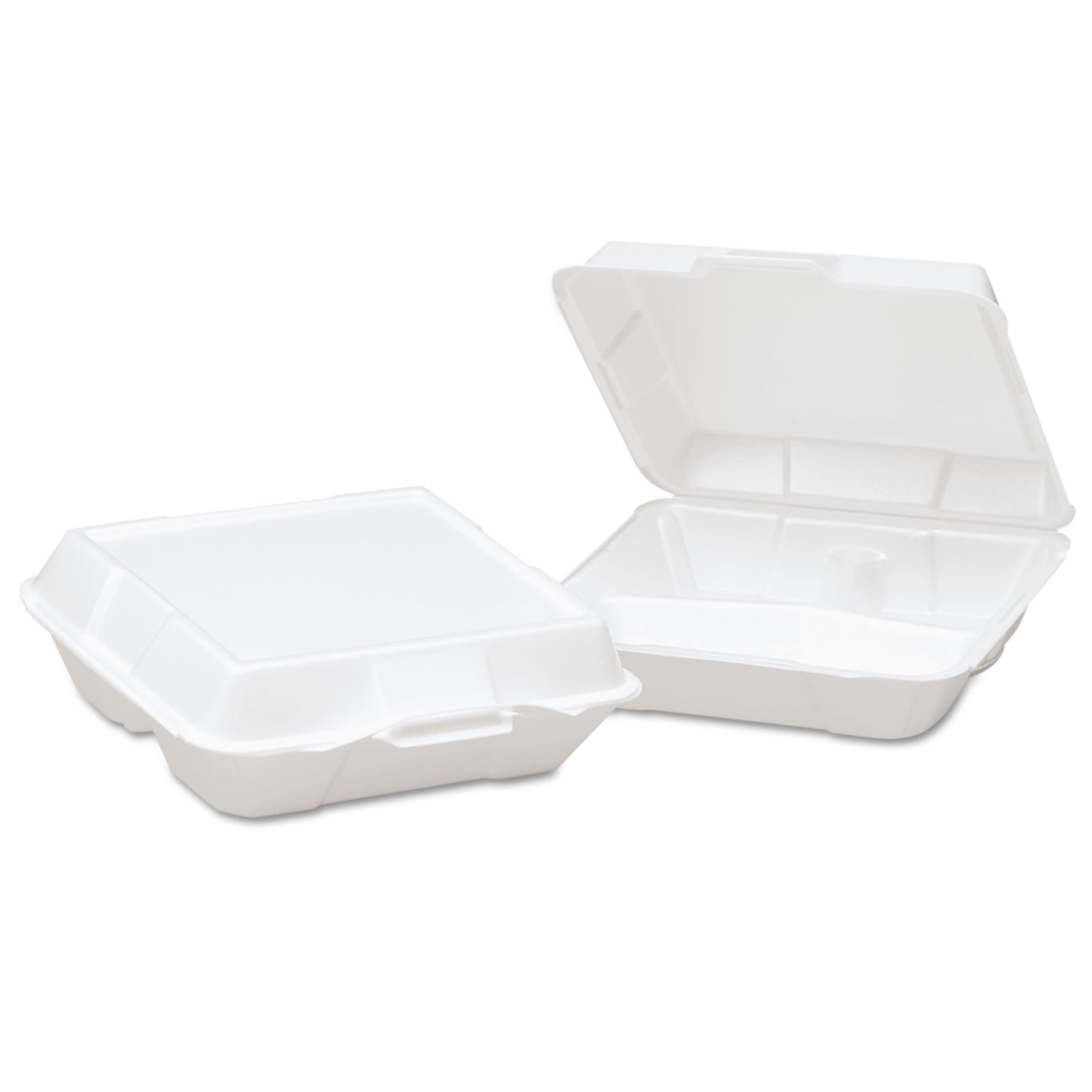 Foam Hinged Carryout Containers, 1-Compartment, Black, 100 / Bag, 2 / CT –  Gerharz Equipment, Inc.