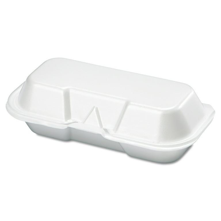 GEN PAK CORP. 21100 Foam Hot Dog Container 7 3 8 x 3 9 16 x 2 1 4