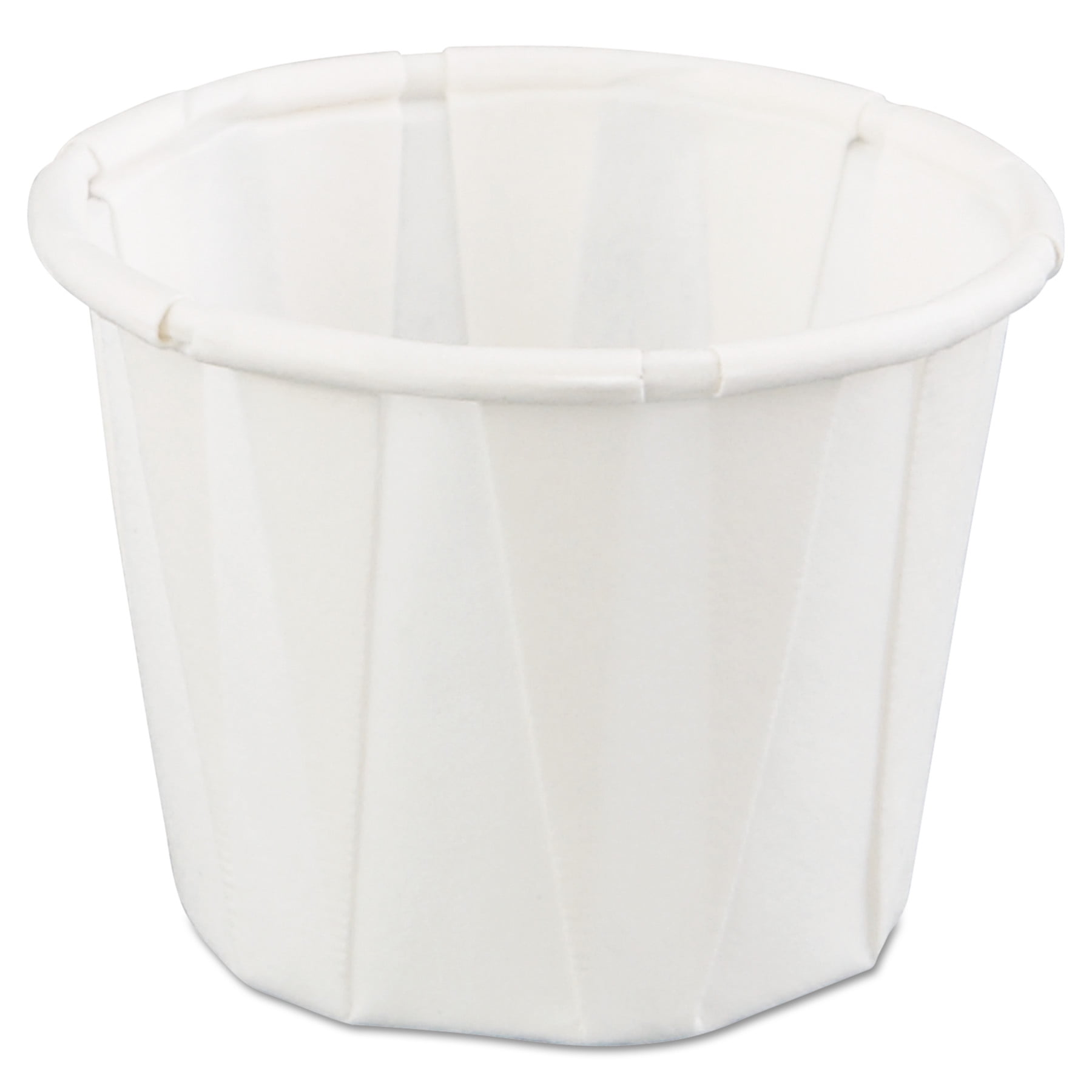 Genpak Squat Paper Portion Cup, .75oz, White, 250/Bag, 20 Bags/Carton