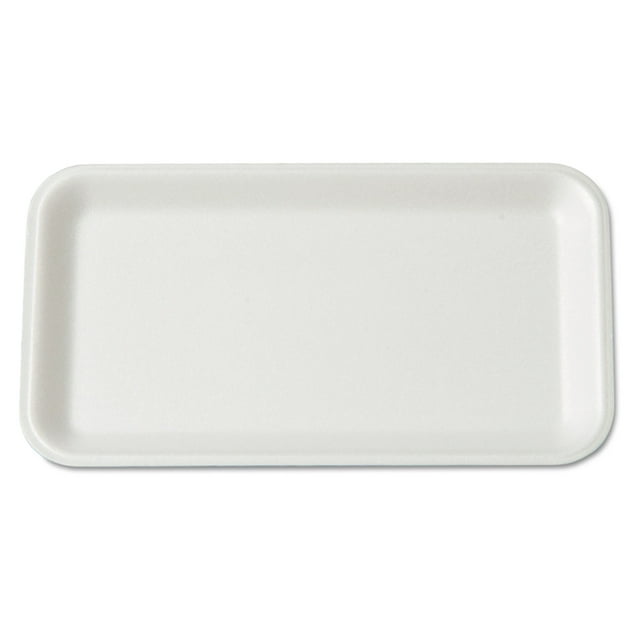 Genpak Supermarket Tray, Foam, White, 8-1/4x4-3/4, 125/Bag -GNP17SWH