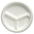 thumbnail image 1 of Genpak White Foam 3-Compartment Plates, 10 1/4", 500 Count, 1 of 2