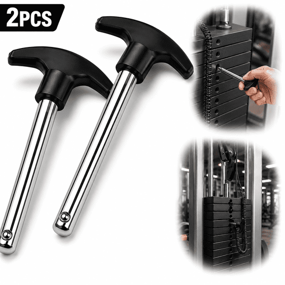 Ustris 2 Pcs Weight Stack Pin 3/8 Inch Heavy Duty Gym Pins for Weight Lifting Stack Exercise Machine Locking Space Replacement Universal