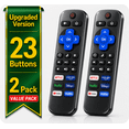 thumbnail image 1 of Ustris 2 pack Replacement Remote Control Compatible for Roku TV, TCL Roku/Hisense Roku/Onn Roku/Sharp Roku/Element Roku/Westinghouse Roku/Philips Roku Smart TVs (Not for Roku Stick and Box), 1 of 7