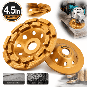 Ustris 4.5" Diamond Concrete Grinding Wheel 4 1/2 inch for Polishing and Cleaning Stone Concrete Surface, Cement, Marble, Rock, Granite, and Thinset Removing, Angle Grinder Wheels Cup