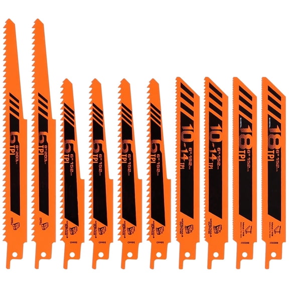 Genreen 40-Piece Reciprocating Saw Blades Set, Metal & Woodcutting Saw Blades